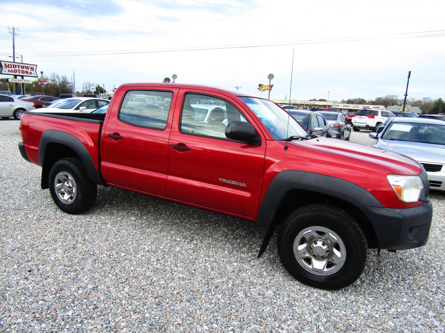 2014 Red Toyota Tacoma PreRunner Double Cab V6 5AT 2WD (5TFJU4GN6EX) with an 4.0L V6 DOHC 24V engine, Automatic transmission, located at 15016 S Hwy 231, Midland City, AL, 36350, (334) 983-3001, 31.306210, -85.495277 - Photo#0